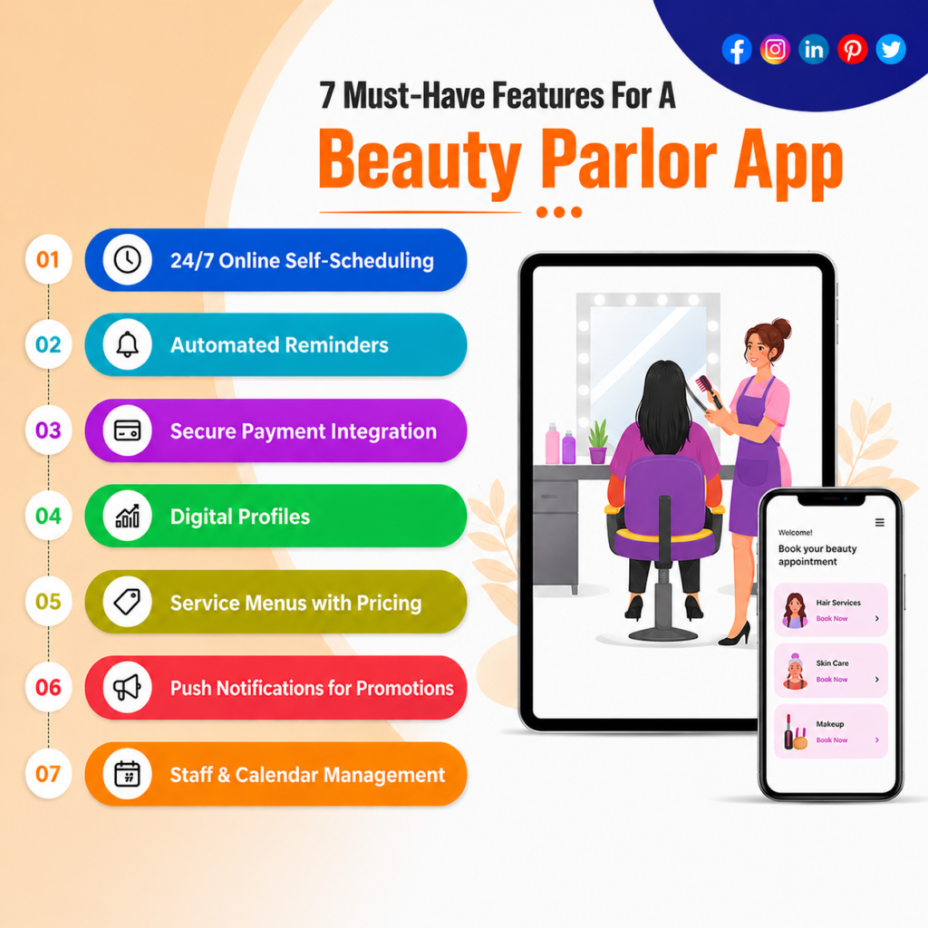 7 key features for parlor management app